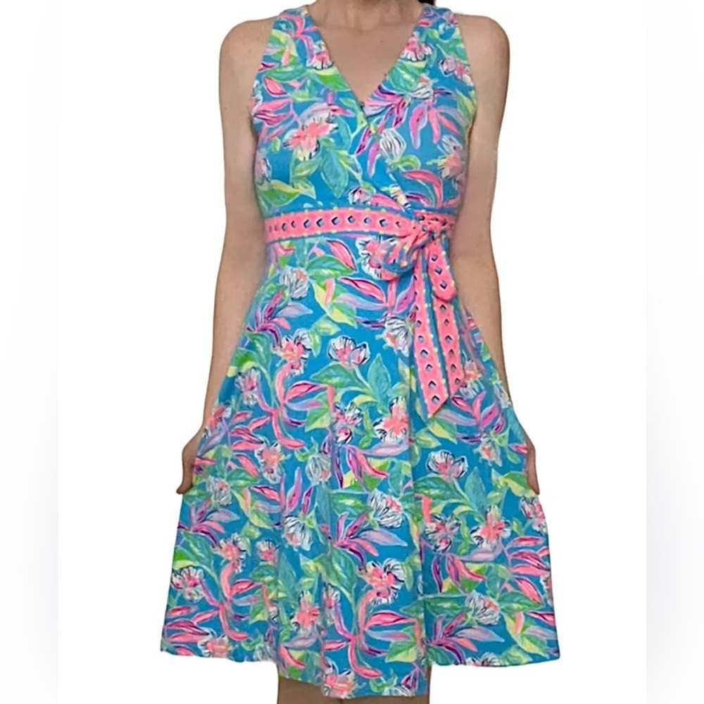 NWOT LILLY PULITZER Clancie Knee Length Wrap Dress Size Small